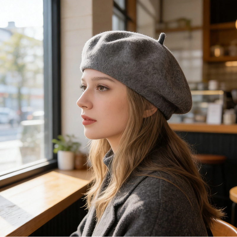 Women Classic Wool Beret Hat S - Beret French Wool ulasan dan harga